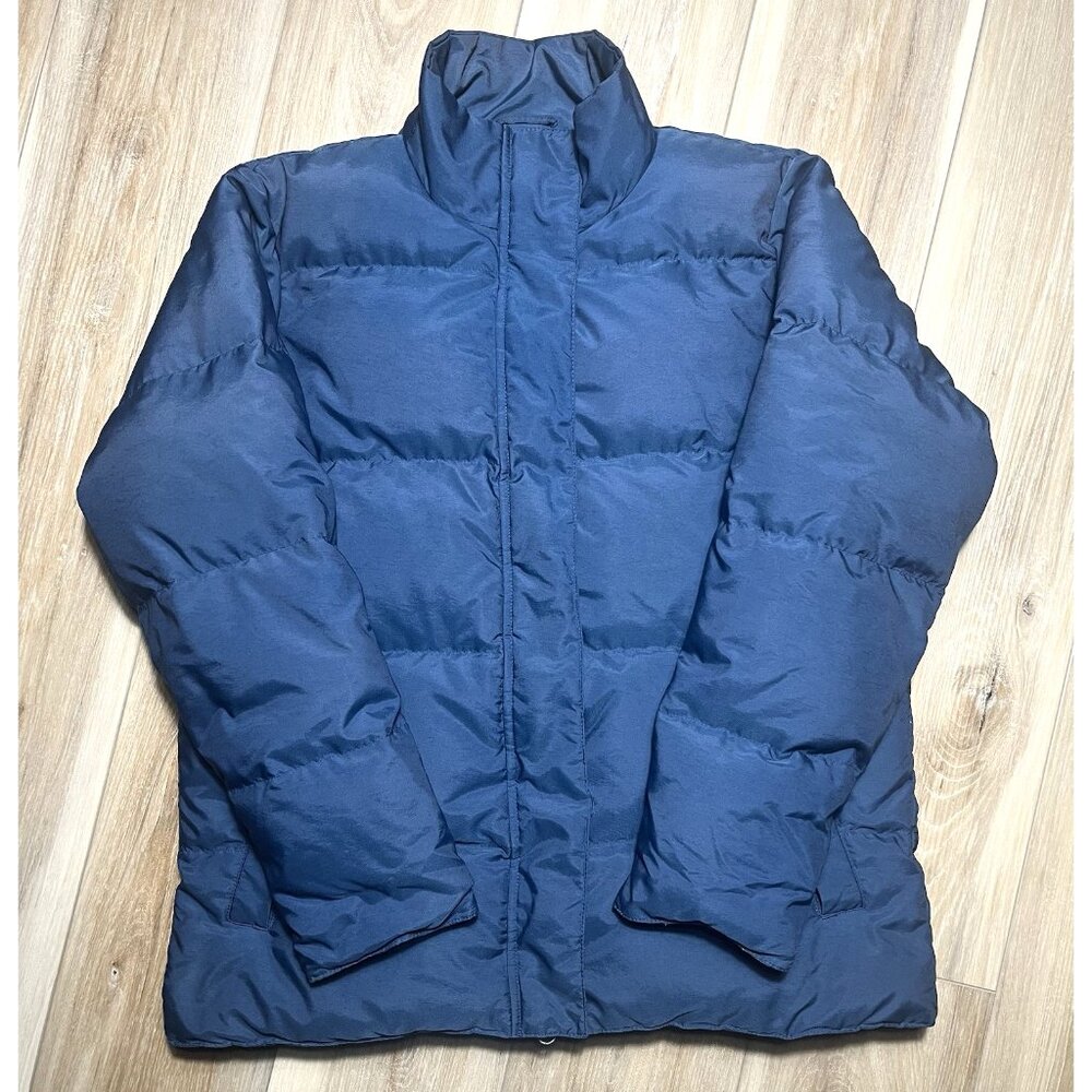 Vintage LL Bean Goose Down Blue Puffer Jacket - Women Size Medium